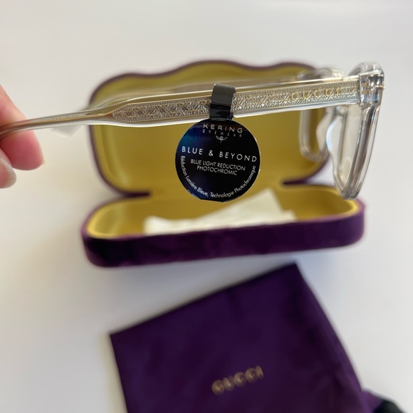 NEW GUCCI GG01840 005 UNISEX
CLEAR EYEGLASSES - Picture 4 of 12